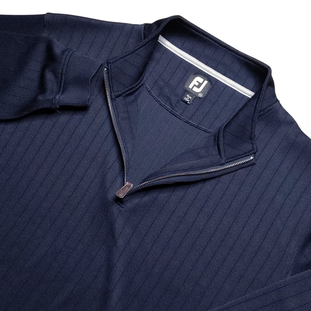 FootJoy Half 1/2 Zip Sweater Mens XXL Drop Needle Blue Pullover Golf Long Sleeve